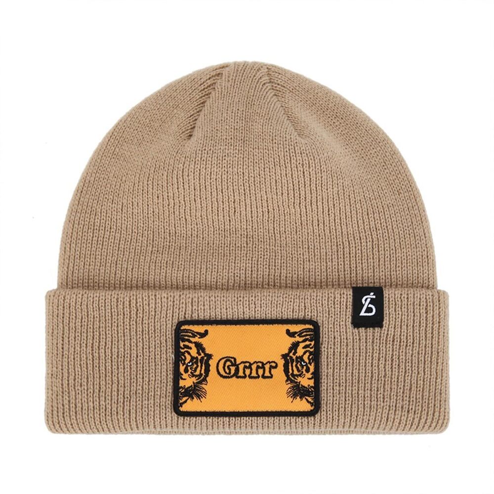 9557 Black Sands Animal Wappen Beanie Tiger